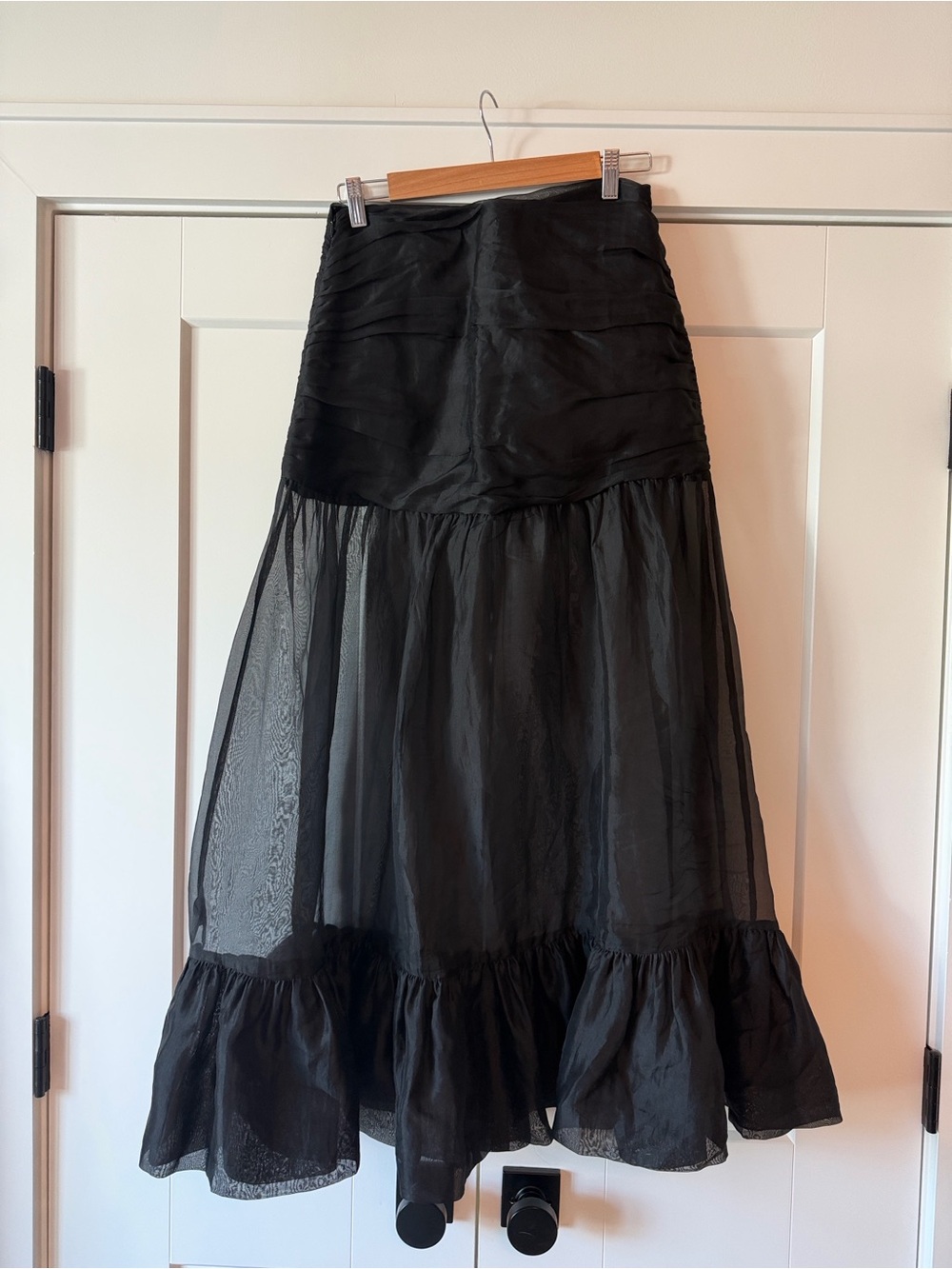Cynthia Rowley Black Serafina Silk Skirt - Picture 6 of 7
